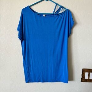 Off the shoulder Blue top